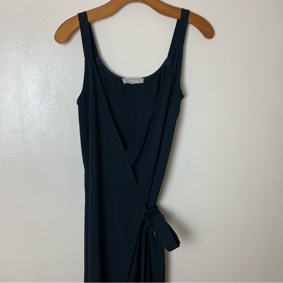 Everlane The Japanese GoWeave Tank Wrap Black Dress Sz 2 - Picture 4 of 11
